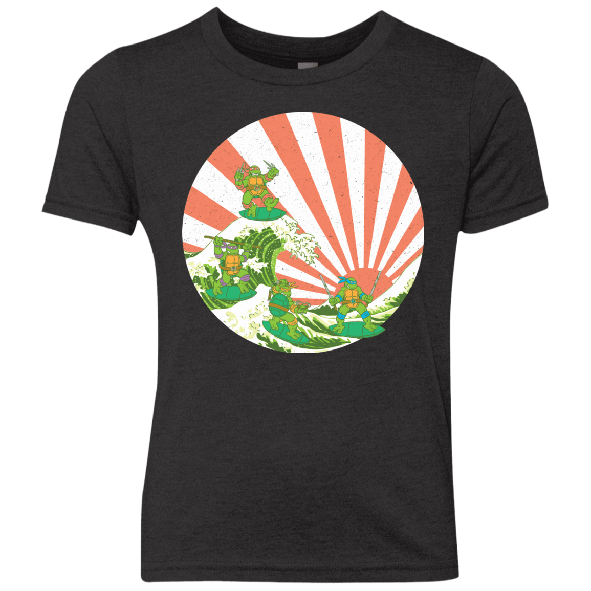 The Great Wave Off Cowabunga Youth Triblend T-Shirt