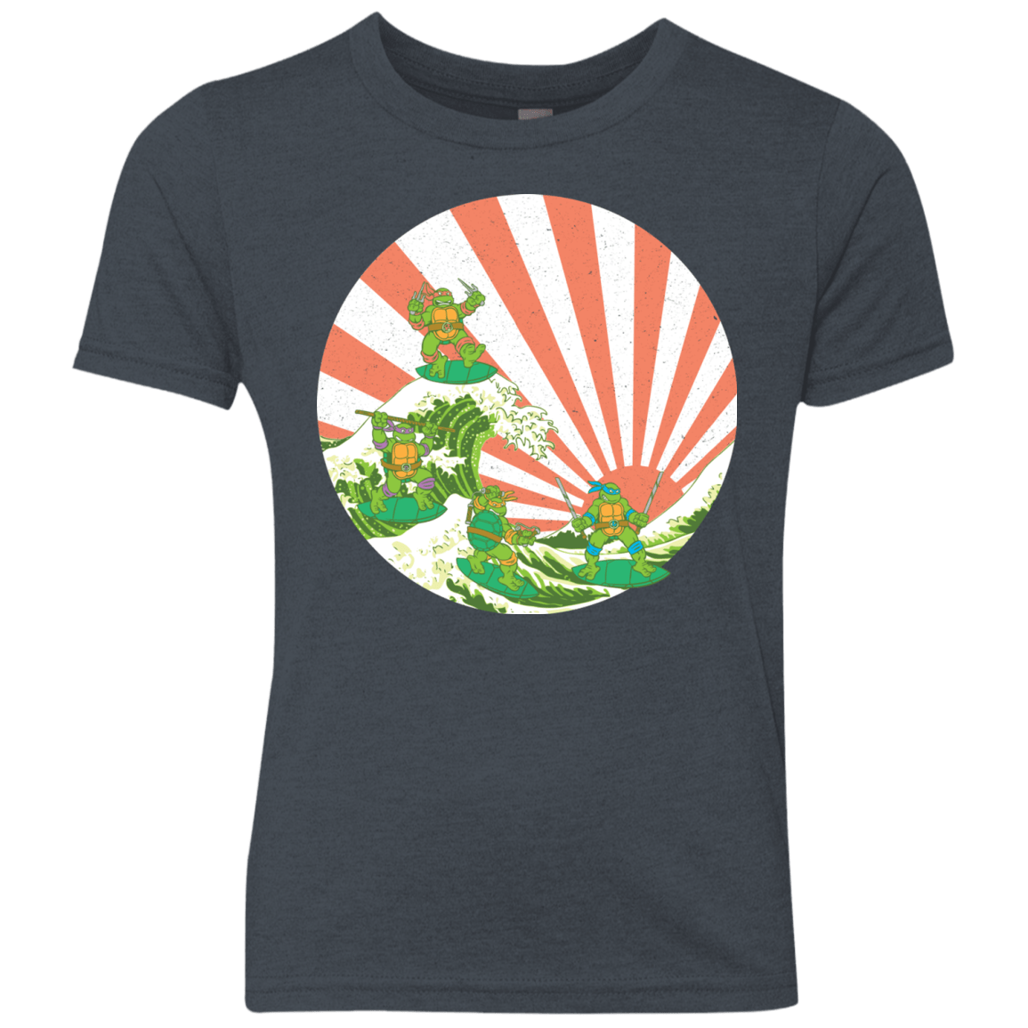 The Great Wave Off Cowabunga Youth Triblend T-Shirt