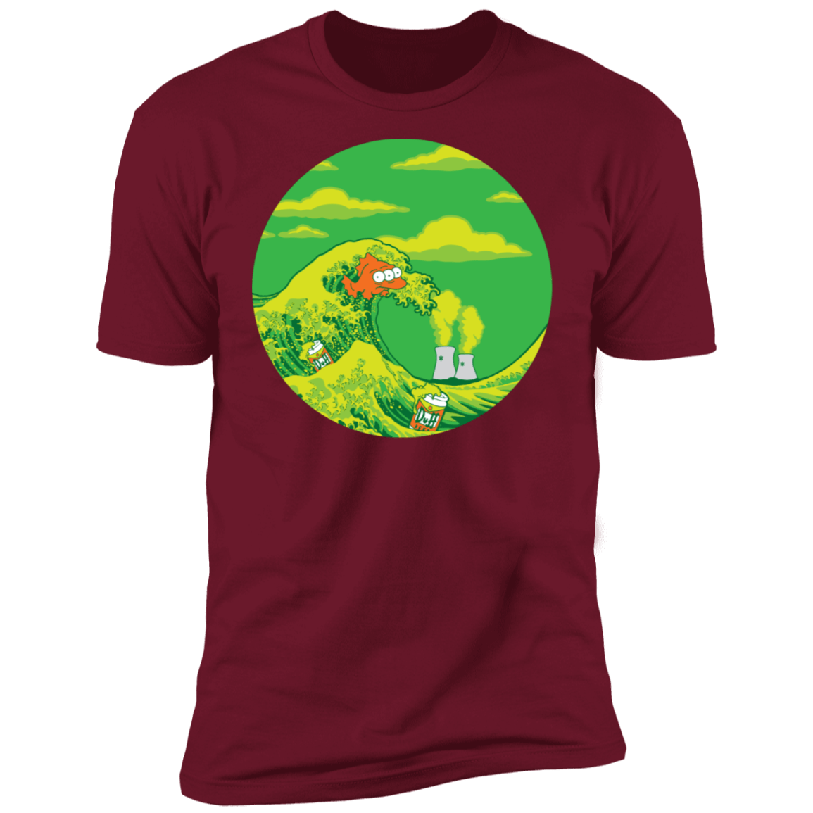 T-Shirts Cardinal / S The Great Wave Off Springfield Men's Premium T-Shirt