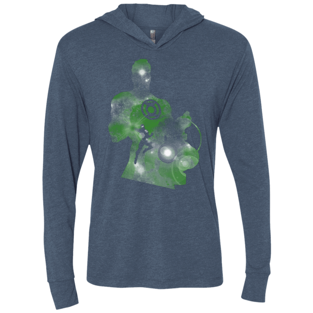 T-Shirts Indigo / X-Small The Green Knight Triblend Long Sleeve Hoodie Tee
