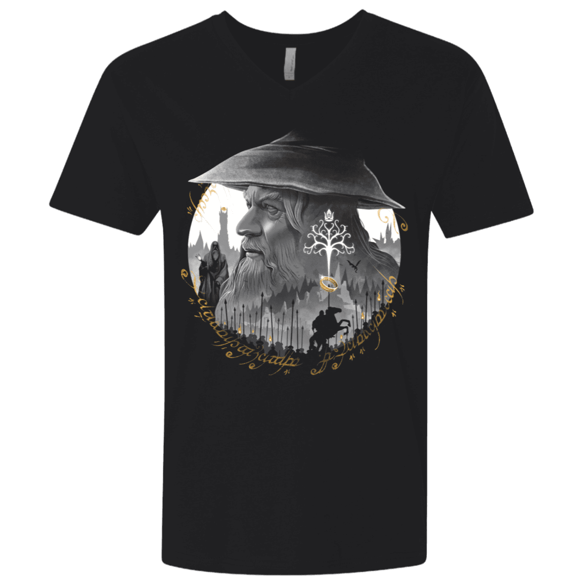 T-Shirts Black / X-Small The Grey Wizard Men's Premium V-Neck