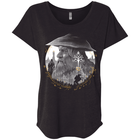T-Shirts Vintage Black / X-Small The Grey Wizard Triblend Dolman Sleeve