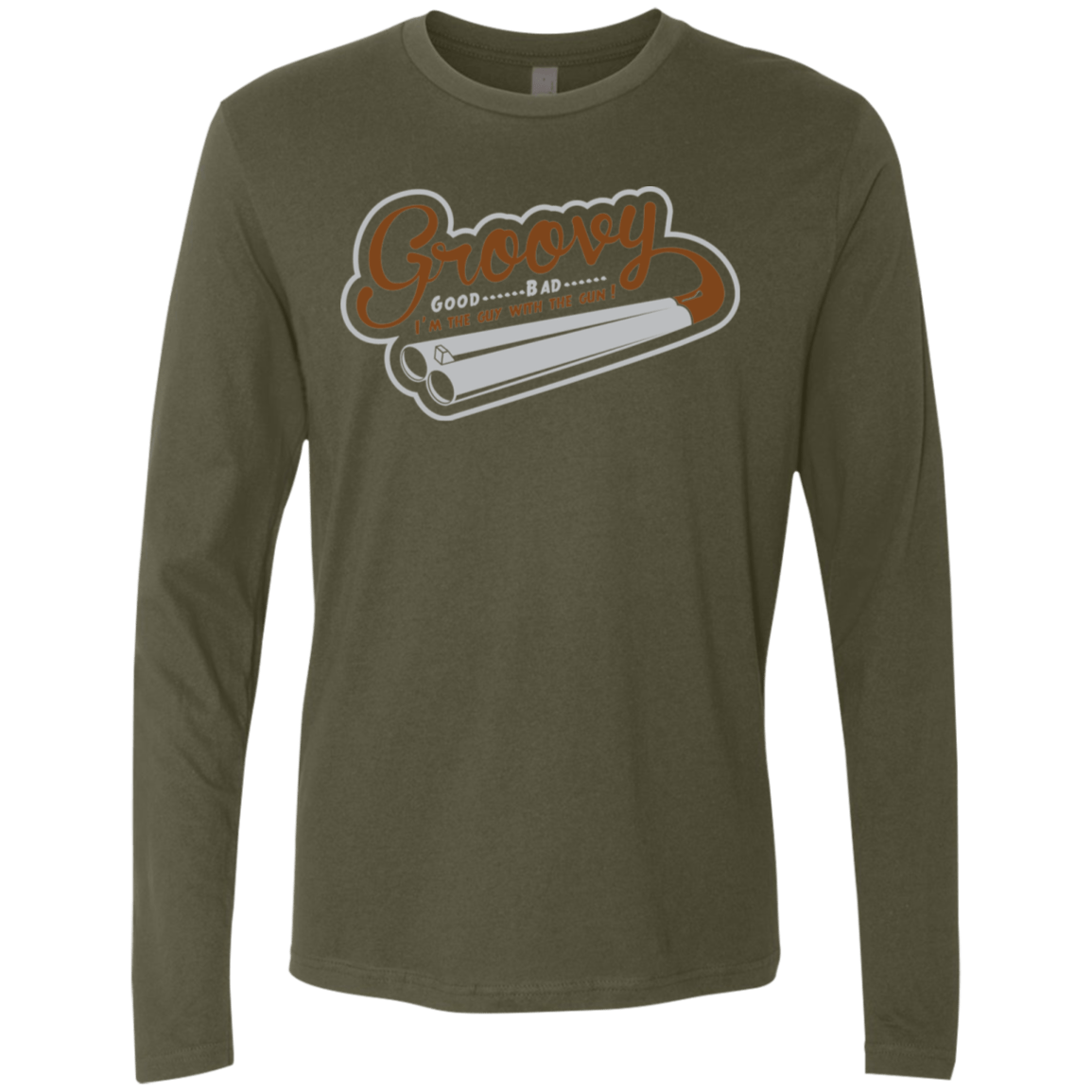T-Shirts Military Green / S The Guy With The Gun Men's Premium Long Sleeve