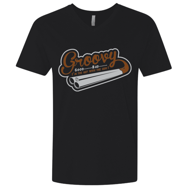 T-Shirts Black / X-Small The Guy With The Gun Men's Premium V-Neck
