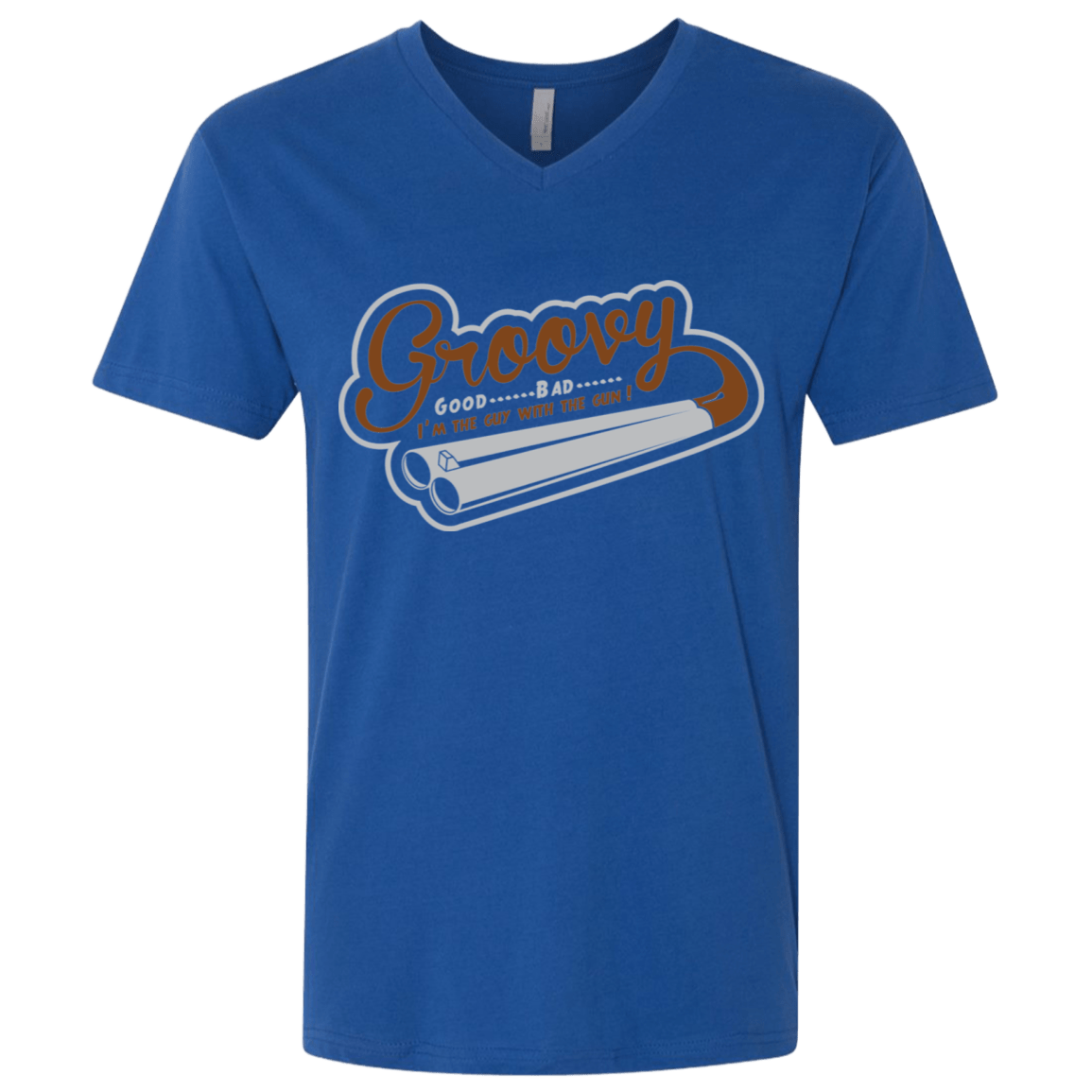 T-Shirts Royal / X-Small The Guy With The Gun Men's Premium V-Neck