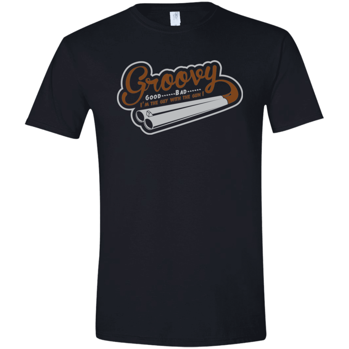 T-Shirts Black / X-Small The Guy With The Gun Men's Semi-Fitted Softstyle