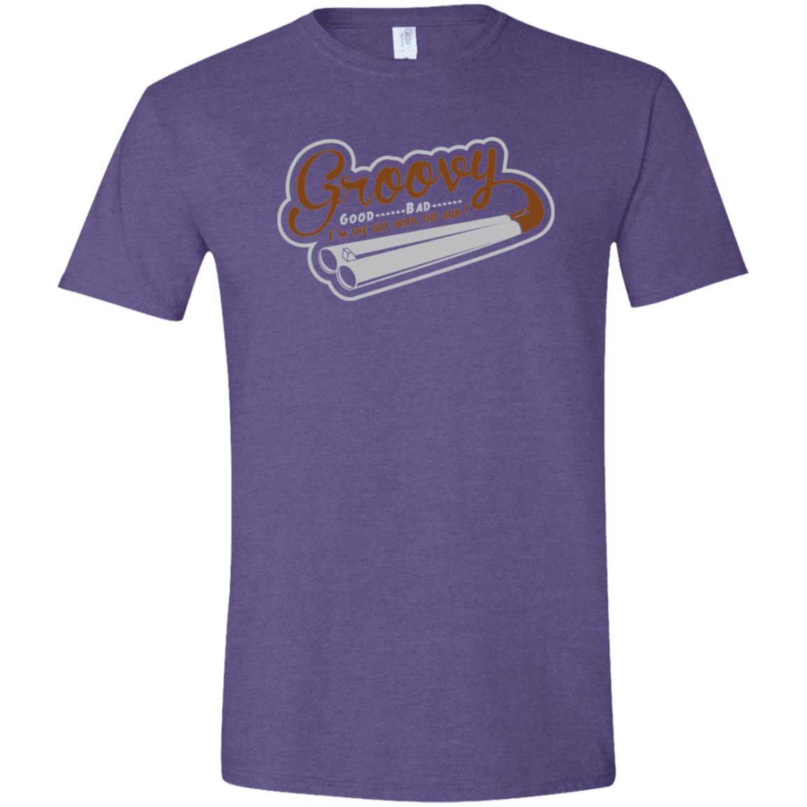 T-Shirts Heather Purple / S The Guy With The Gun Men's Semi-Fitted Softstyle