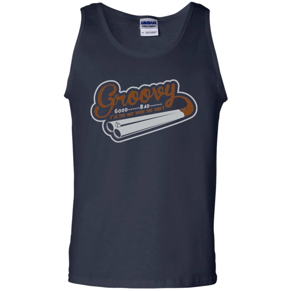 T-Shirts Navy / S The Guy With The Gun Men's Tank Top