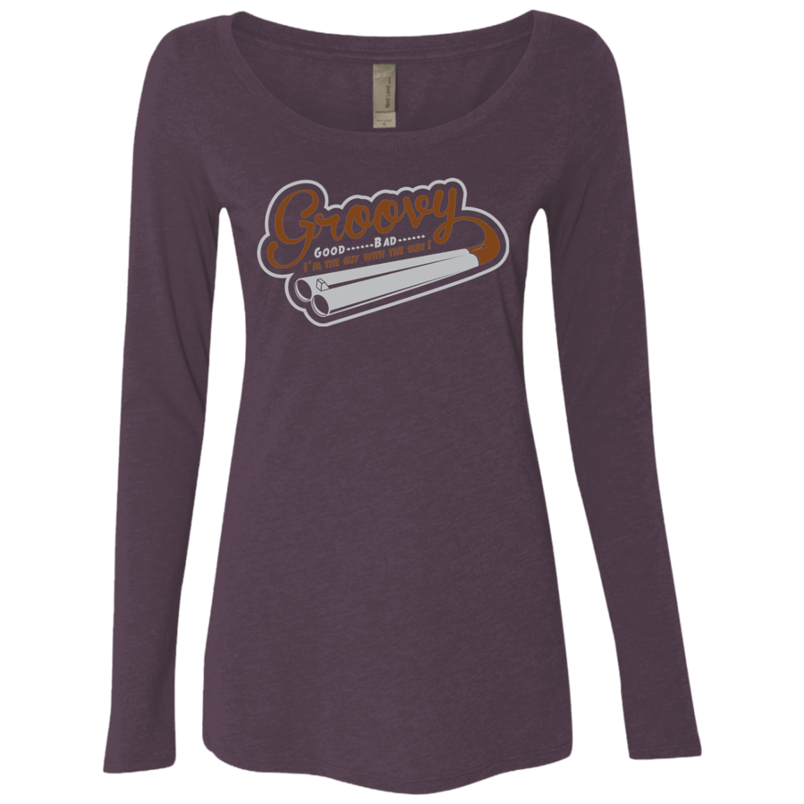 T-Shirts Vintage Purple / S The Guy With The Gun Women's Triblend Long Sleeve Shirt