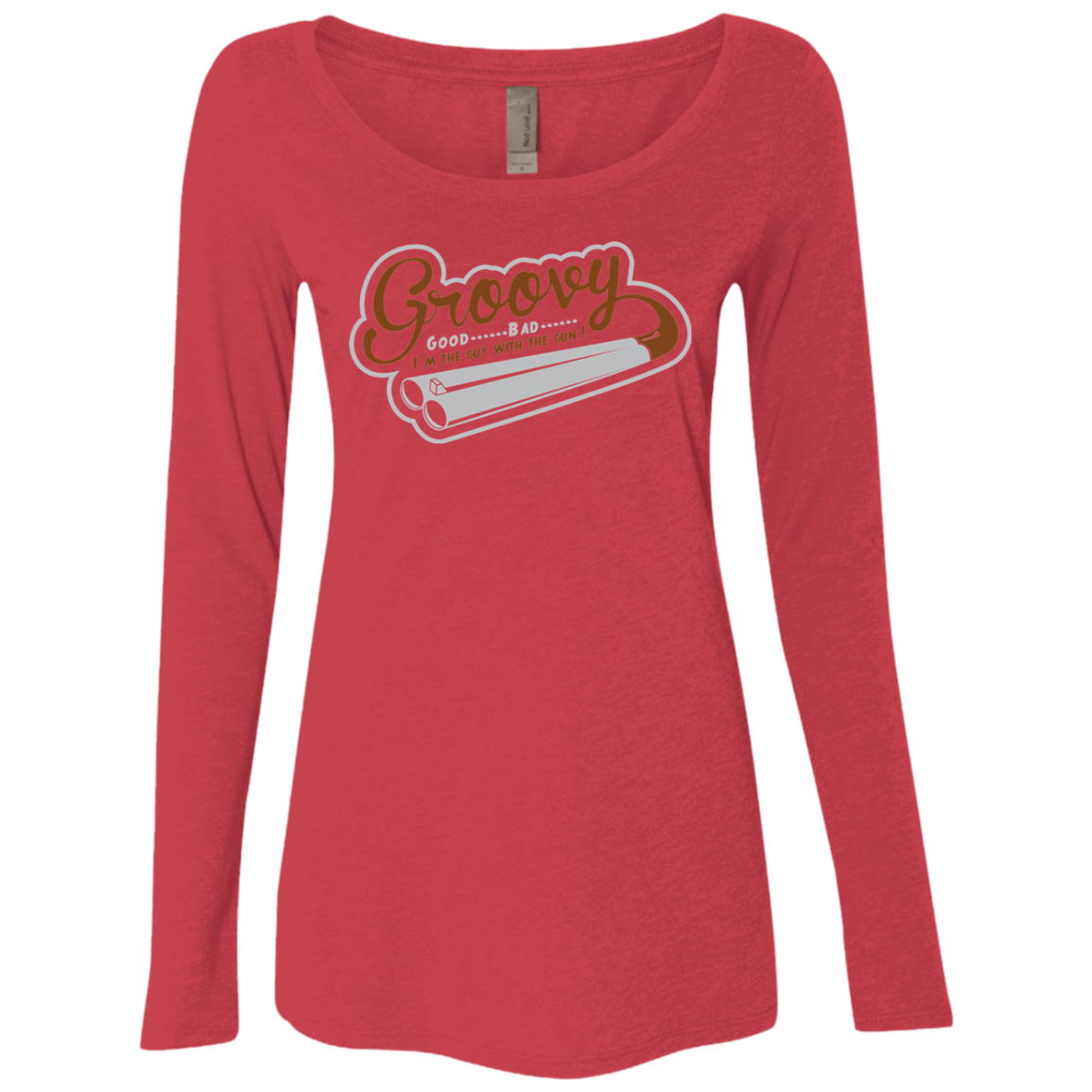 T-Shirts Vintage Red / S The Guy With The Gun Women's Triblend Long Sleeve Shirt
