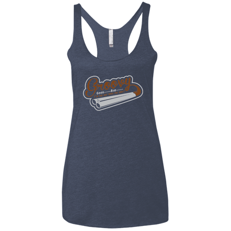 T-Shirts Vintage Navy / X-Small The Guy With The Gun Women's Triblend Racerback Tank