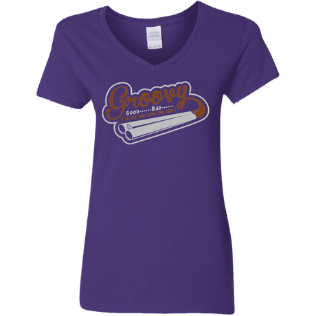 T-Shirts Purple / S The Guy With The Gun Women's V-Neck T-Shirt