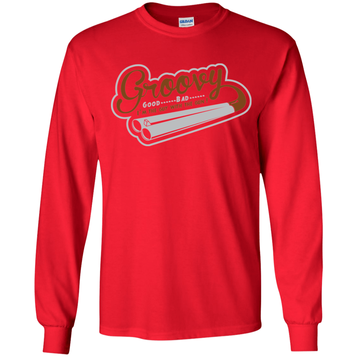 T-Shirts Red / YS The Guy With The Gun Youth Long Sleeve T-Shirt