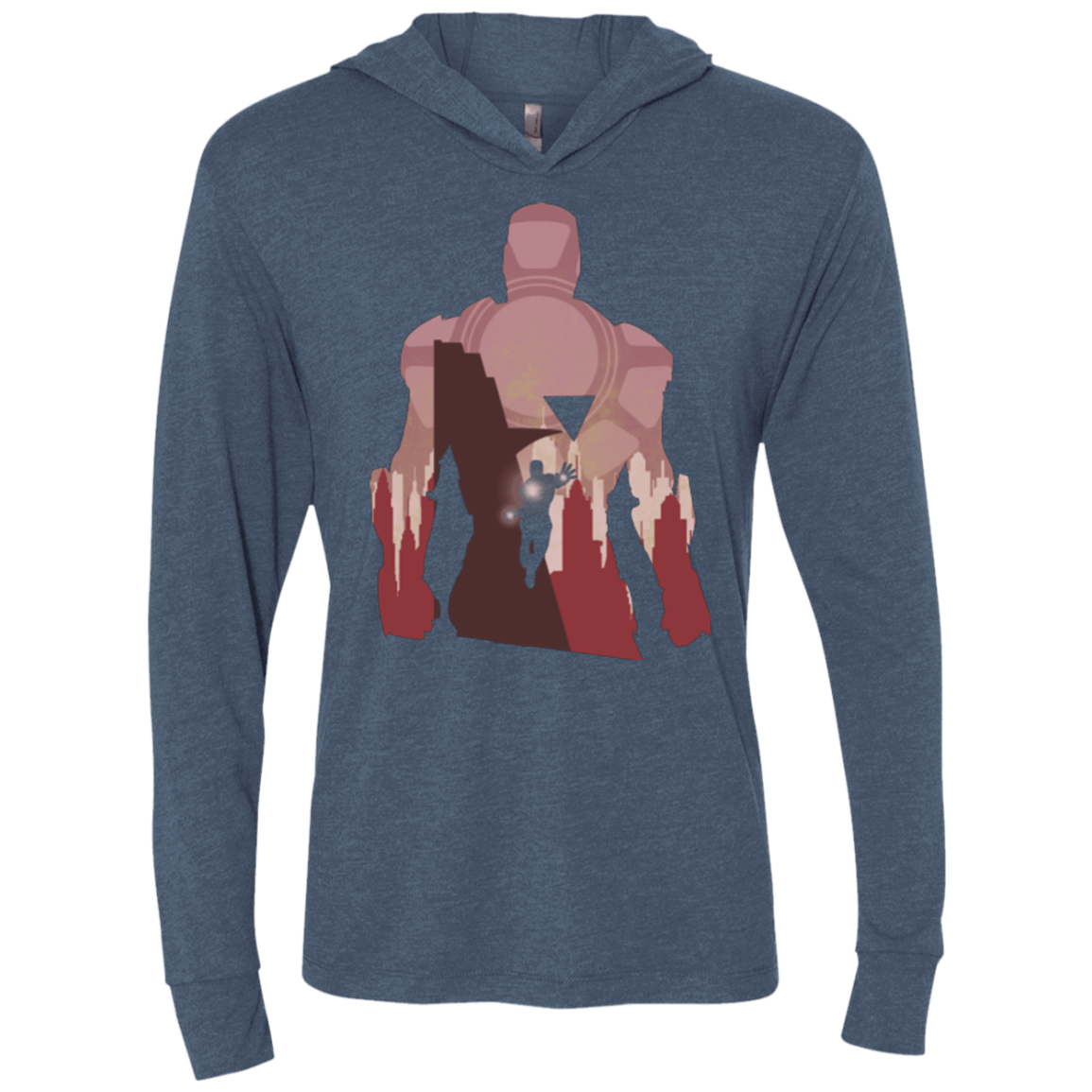 T-Shirts Indigo / X-Small The Heronnaire Triblend Long Sleeve Hoodie Tee