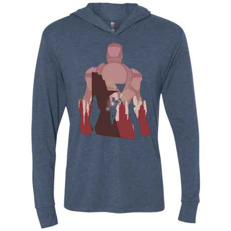 T-Shirts Indigo / X-Small The Heronnaire Triblend Long Sleeve Hoodie Tee