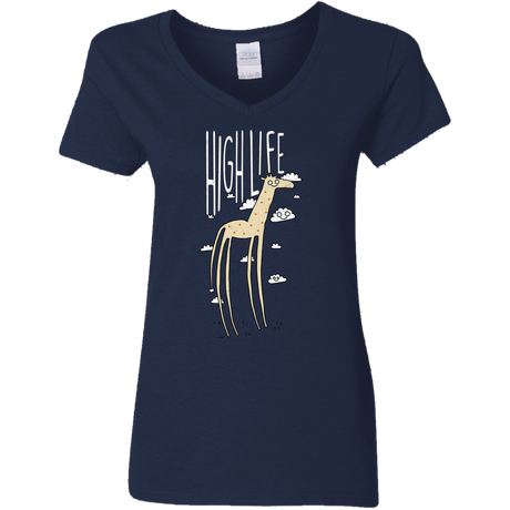 T-Shirts Navy / S The High Life Women's V-Neck T-Shirt