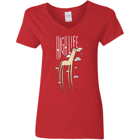 T-Shirts Red / S The High Life Women's V-Neck T-Shirt