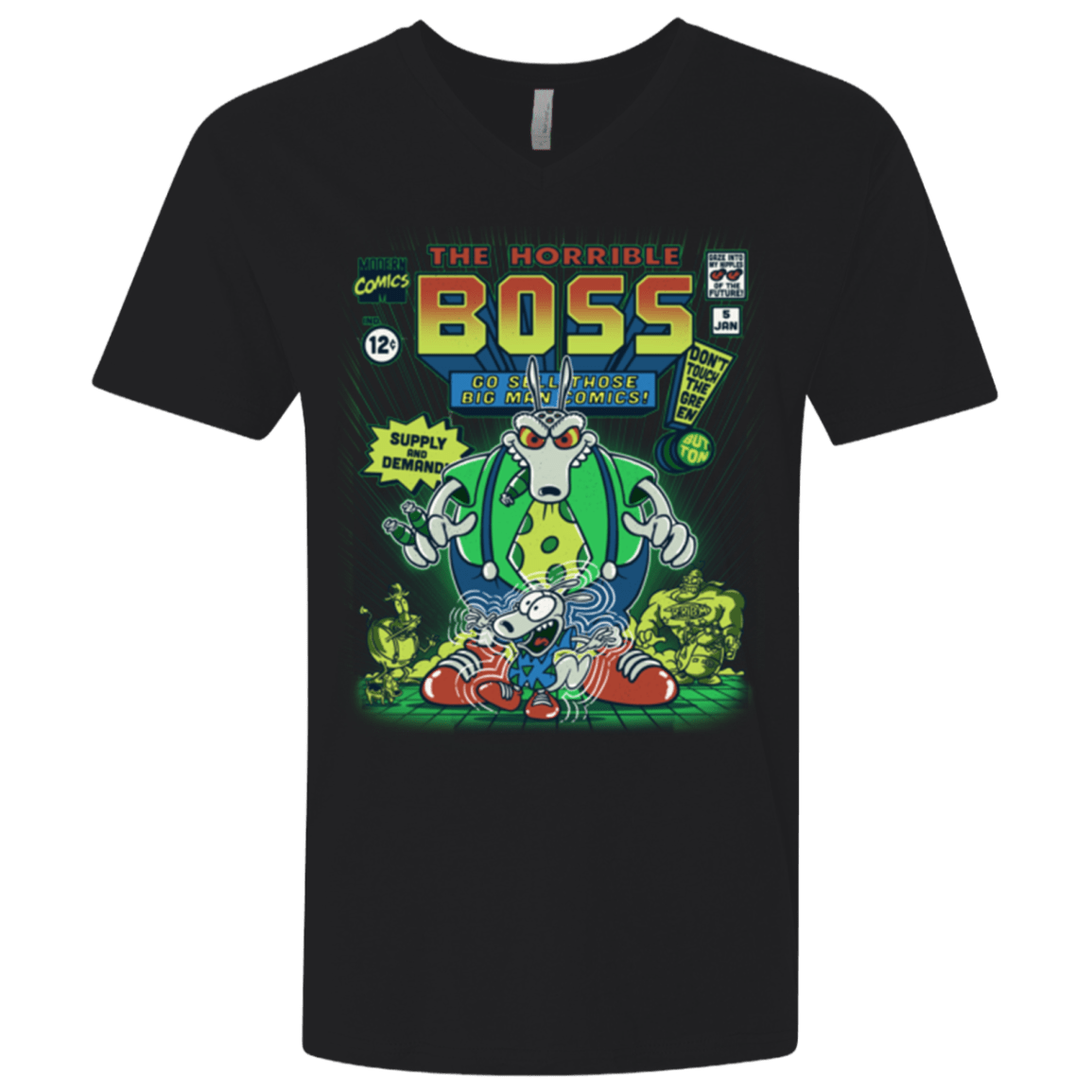 T-Shirts Black / X-Small The Horrible Boss Men's Premium V-Neck