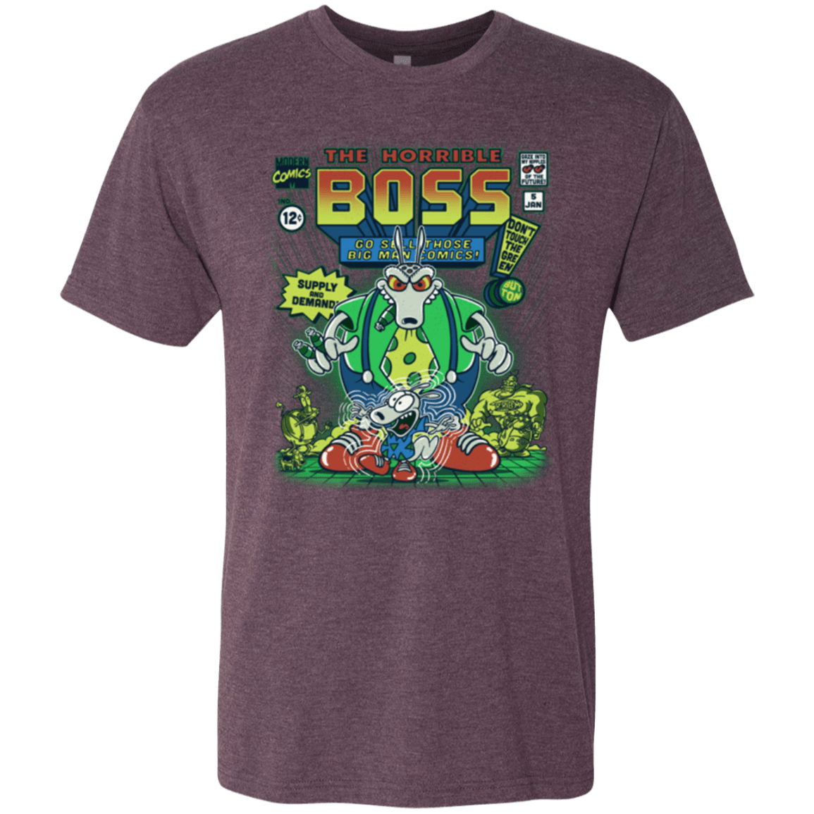 T-Shirts Vintage Purple / Small The Horrible Boss Men's Triblend T-Shirt