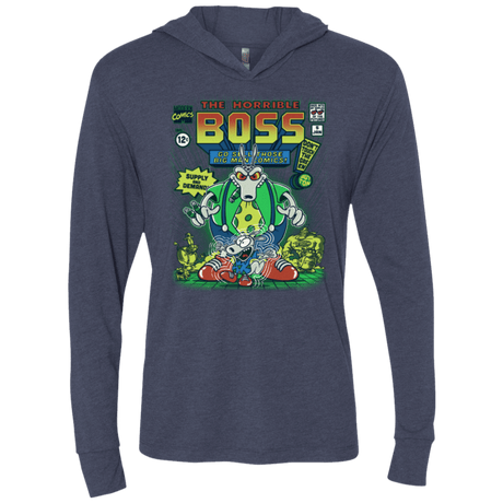 T-Shirts Vintage Navy / X-Small The Horrible Boss Triblend Long Sleeve Hoodie Tee