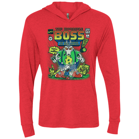 T-Shirts Vintage Red / X-Small The Horrible Boss Triblend Long Sleeve Hoodie Tee