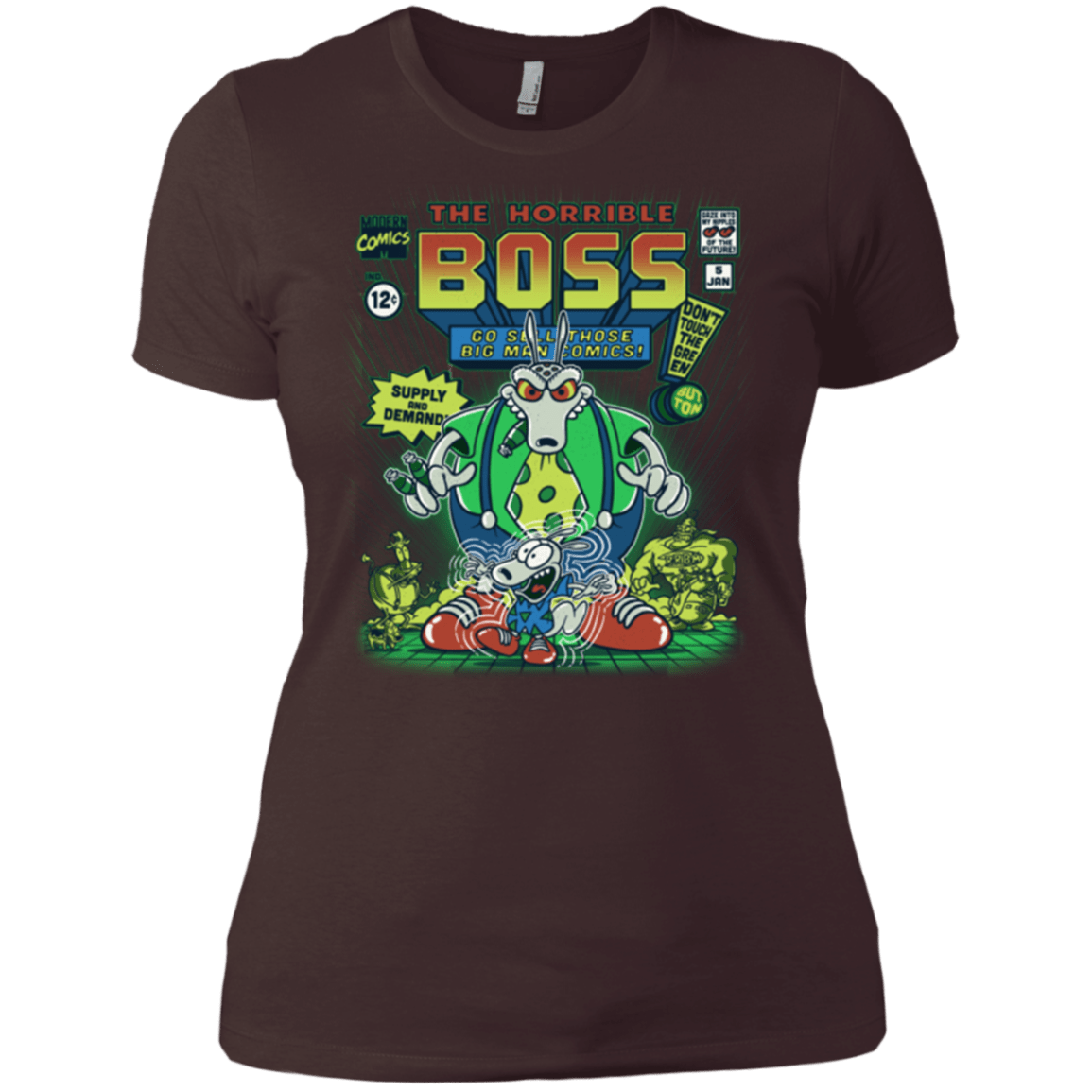 T-Shirts Dark Chocolate / X-Small The Horrible Boss Women's Premium T-Shirt