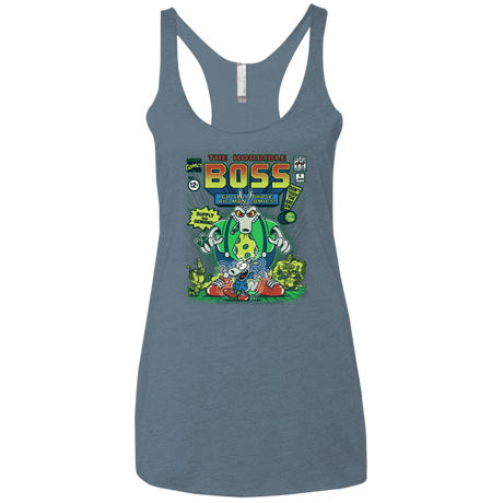 T-Shirts Indigo / X-Small The Horrible Boss Women's Triblend Racerback Tank