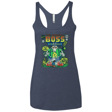 T-Shirts Vintage Navy / X-Small The Horrible Boss Women's Triblend Racerback Tank