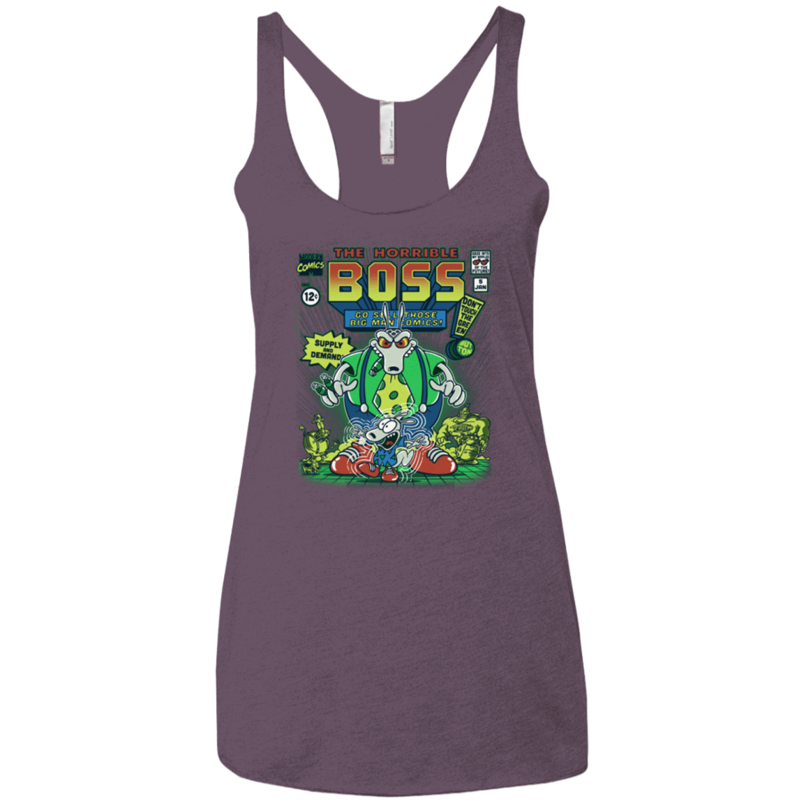 T-Shirts Vintage Purple / X-Small The Horrible Boss Women's Triblend Racerback Tank
