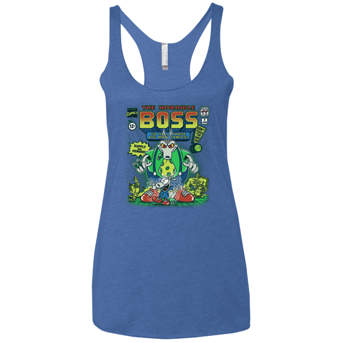 T-Shirts Vintage Royal / X-Small The Horrible Boss Women's Triblend Racerback Tank