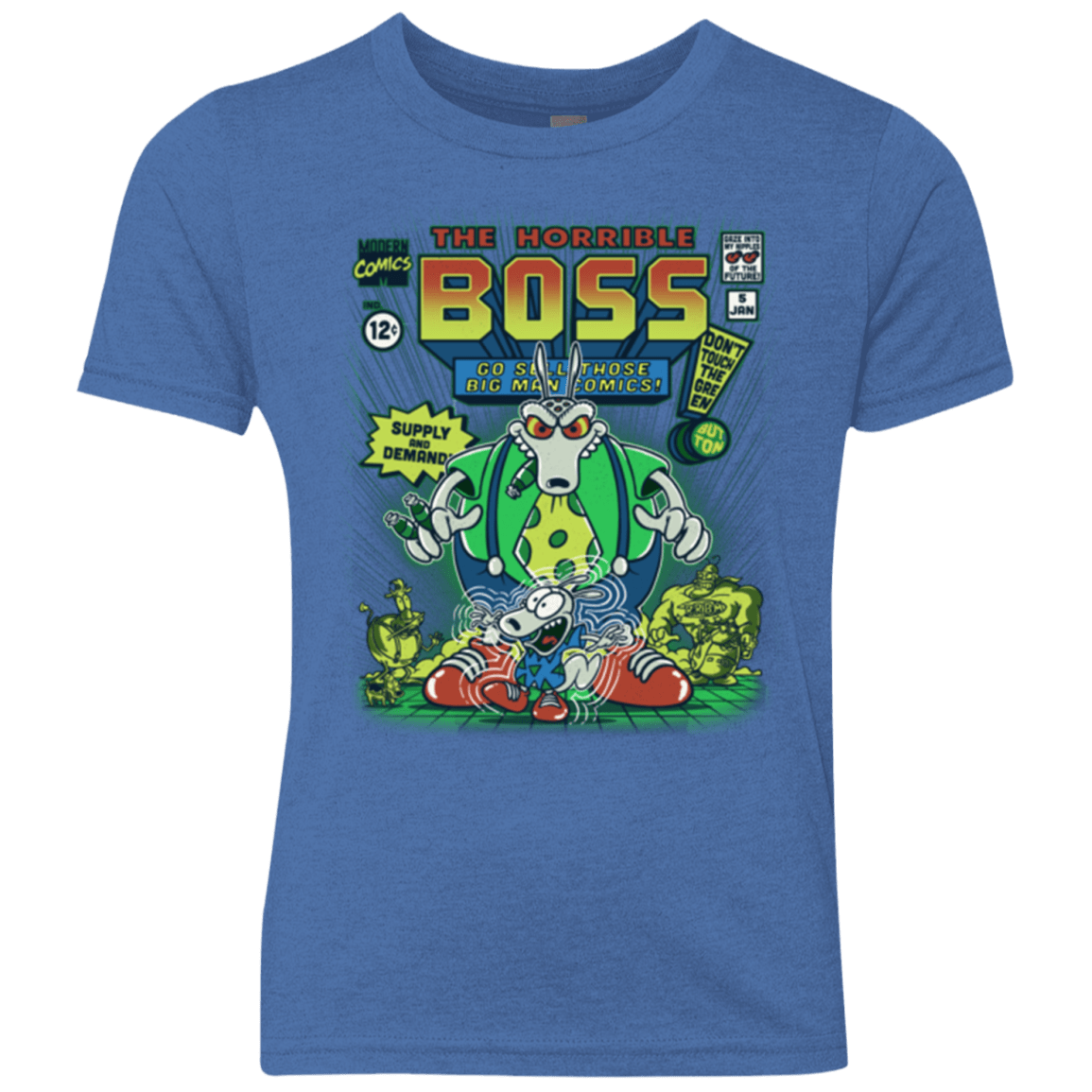 T-Shirts Vintage Royal / YXS The Horrible Boss Youth Triblend T-Shirt