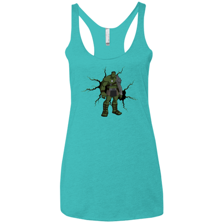 T-Shirts Tahiti Blue / X-Small The Hulk Women's Triblend Racerback Tank