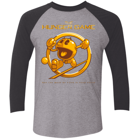 T-Shirts Premium Heather/ Vintage Black / X-Small The Hunger Game Men's Triblend 3/4 Sleeve