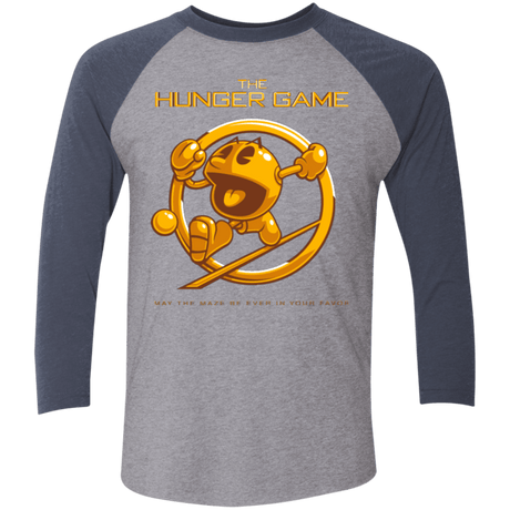 T-Shirts Premium Heather/ Vintage Navy / X-Small The Hunger Game Men's Triblend 3/4 Sleeve