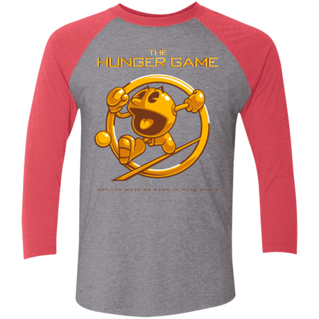 T-Shirts Premium Heather/ Vintage Red / X-Small The Hunger Game Men's Triblend 3/4 Sleeve