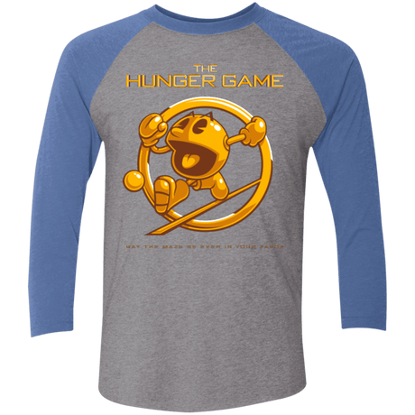 T-Shirts Premium Heather/ Vintage Royal / X-Small The Hunger Game Men's Triblend 3/4 Sleeve