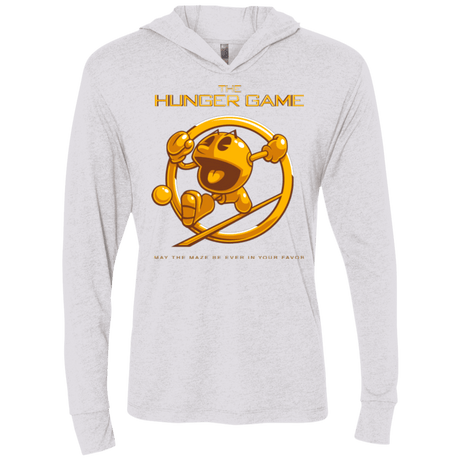 T-Shirts Heather White / X-Small The Hunger Game Triblend Long Sleeve Hoodie Tee