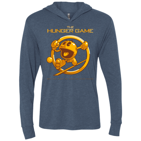 T-Shirts Indigo / X-Small The Hunger Game Triblend Long Sleeve Hoodie Tee