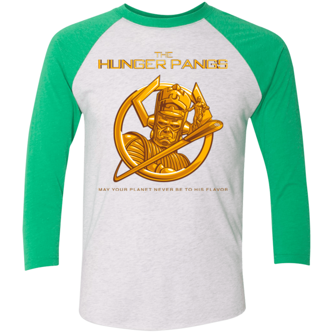 T-Shirts Heather White/Envy / X-Small The Hunger Pangs Men's Triblend 3/4 Sleeve