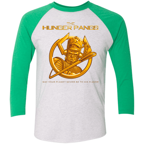 T-Shirts Heather White/Envy / X-Small The Hunger Pangs Men's Triblend 3/4 Sleeve
