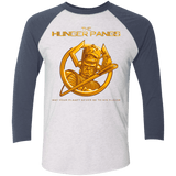 T-Shirts Heather White/Indigo / X-Small The Hunger Pangs Men's Triblend 3/4 Sleeve