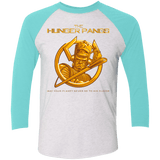 T-Shirts Heather White/Tahiti Blue / X-Small The Hunger Pangs Men's Triblend 3/4 Sleeve