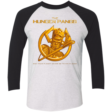 T-Shirts Heather White/Vintage Black / X-Small The Hunger Pangs Men's Triblend 3/4 Sleeve