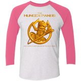T-Shirts Heather White/Vintage Pink / X-Small The Hunger Pangs Men's Triblend 3/4 Sleeve