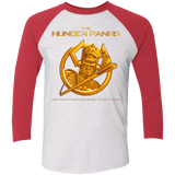 T-Shirts Heather White/Vintage Red / X-Small The Hunger Pangs Men's Triblend 3/4 Sleeve