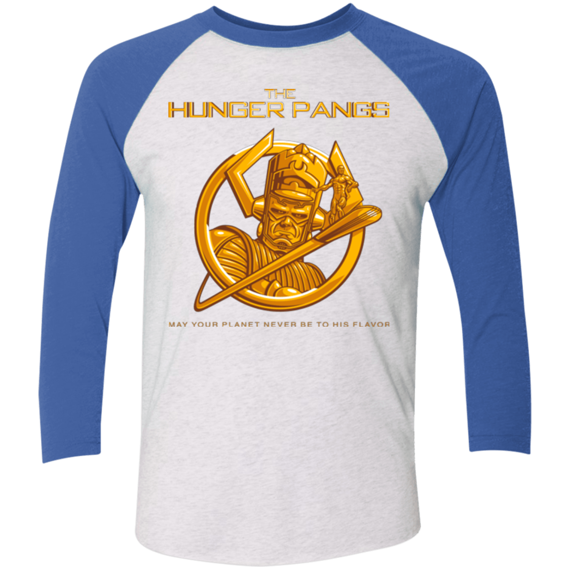 T-Shirts Heather White/Vintage Royal / X-Small The Hunger Pangs Men's Triblend 3/4 Sleeve