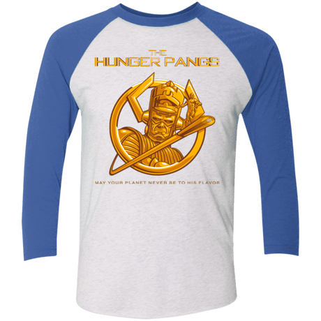 T-Shirts Heather White/Vintage Royal / X-Small The Hunger Pangs Men's Triblend 3/4 Sleeve