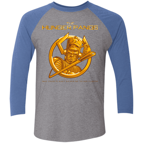 T-Shirts Premium Heather/ Vintage Royal / X-Small The Hunger Pangs Men's Triblend 3/4 Sleeve