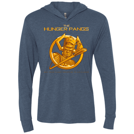 T-Shirts Indigo / X-Small The Hunger Pangs Triblend Long Sleeve Hoodie Tee