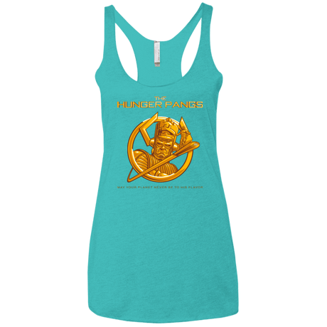 T-Shirts Tahiti Blue / X-Small The Hunger Pangs Women's Triblend Racerback Tank